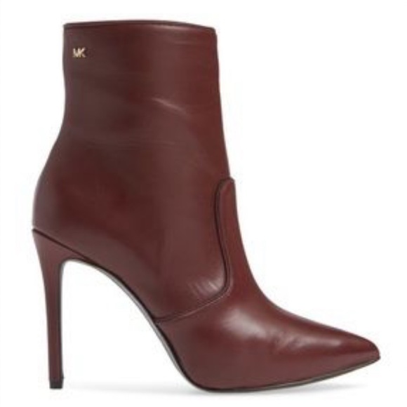 Michael Kors Blaine Leather Ankle Booties Heels - Picture 1 of 8